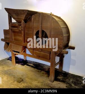 Winnowing machine, Sam Tung Uk Museum, Hong Kong Stock Photo