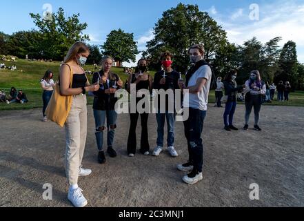 Tunbridge Wells, UK. 20th June, 2020. General view of the Black Lives Matter multi-faith vigil at Calverley Park, Tunbridge Wells, Kent, England. Photo by Liam McAvoy. Credit: PRiME Media Images/Alamy Live News Stock Photo