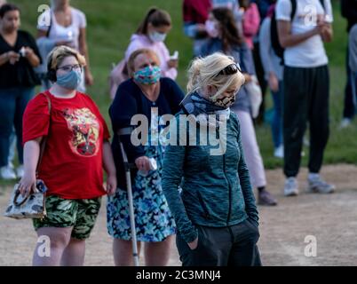 Tunbridge Wells, UK. 20th June, 2020. General view of the Black Lives Matter multi-faith vigil at Calverley Park, Tunbridge Wells, Kent, England. Photo by Liam McAvoy. Credit: PRiME Media Images/Alamy Live News Stock Photo