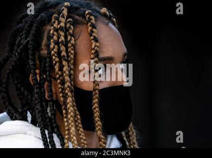 Tunbridge Wells, UK. 20th June, 2020. General view of the Black Lives Matter multi-faith vigil at Calverley Park, Tunbridge Wells, Kent, England. Photo by Liam McAvoy. Credit: PRiME Media Images/Alamy Live News Stock Photo