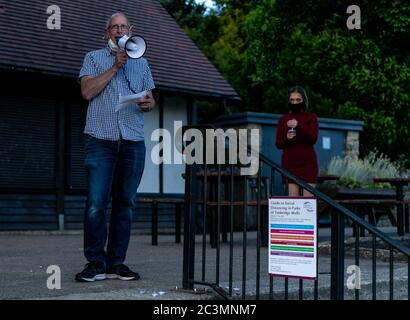 Tunbridge Wells, UK. 20th June, 2020. General view of the Black Lives Matter multi-faith vigil at Calverley Park, Tunbridge Wells, Kent, England. Photo by Liam McAvoy. Credit: PRiME Media Images/Alamy Live News Stock Photo