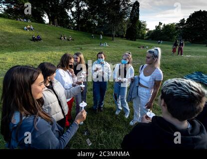 Tunbridge Wells, UK. 20th June, 2020. General view of the Black Lives Matter multi-faith vigil at Calverley Park, Tunbridge Wells, Kent, England. Photo by Liam McAvoy. Credit: PRiME Media Images/Alamy Live News Stock Photo