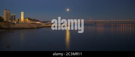 The scenery of Xinghai Bay in late Summer, Dalian, China Stock Photo