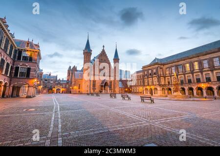 The Hague, Netherlands at the Ridderzaal during morningtime. Stock Photo