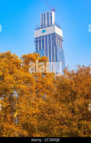 Liberation Park late autumn aerial scenery in Wuhan, Hubei, China Stock Photo