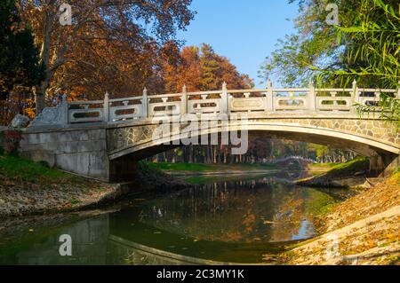 Liberation Park late autumn aerial scenery in Wuhan, Hubei, China Stock Photo