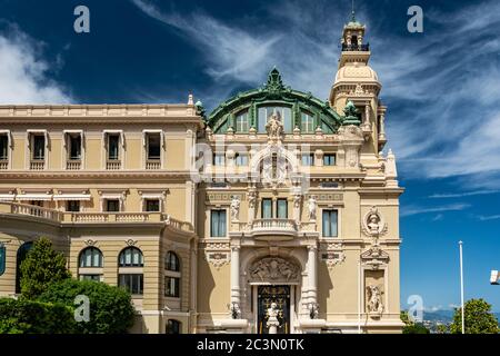Visiting Famous Opera building in Monte Carlo on the French riviera in Monaco Stock Photo