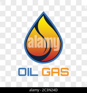 oil and gas logo isolated on transparent background. vector illustration Stock Vector