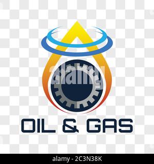 oil and gas logo isolated on transparent background. vector illustration Stock Vector