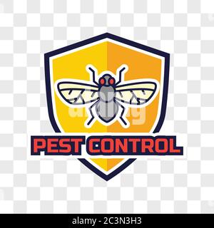 pest control logo isolated on transparent background. vector illustration Stock Vector