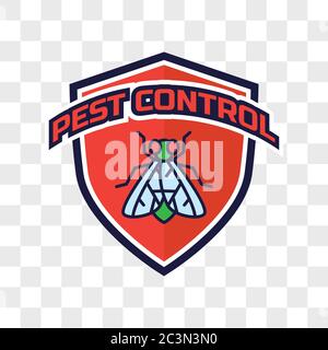 pest control logo isolated on transparent background. vector illustration Stock Vector
