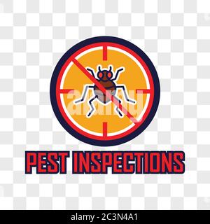 pest control logo isolated on transparent background. vector illustration Stock Vector