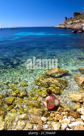 Isola di Levanzo Cala Fredda (Trapani) Egadi Stock Photo