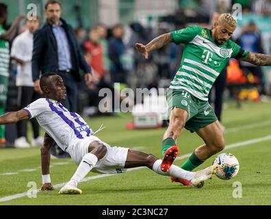 BUDAPEST, HUNGARY - FEBRUARY 15: (r-l) Isael da Silva Barbosa of