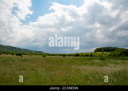 The countryside around the Roman fort of Bar Hill in Scotland Stock Photo