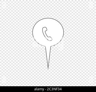 Telephone location icon. Stock Vector
