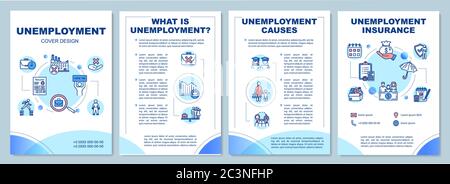 Unemployment brochure template Stock Vector