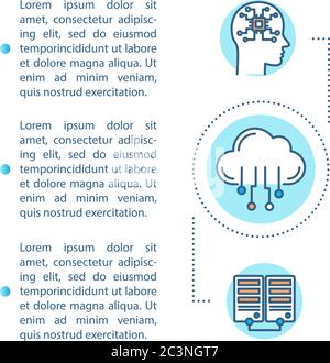 Artificial intelligence implementation concept icon with text Stock Vector