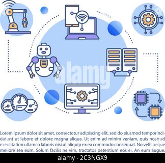Technology implementation concept icon with text Stock Vector