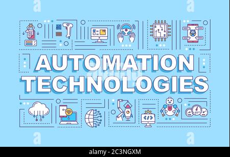 Automation technologies word concepts banner Stock Vector