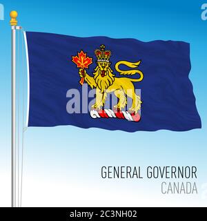 Official flag of the General Governor, Canada, vector illustration Stock Vector