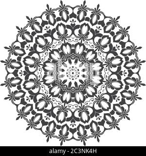 A mandala is a geometric configuration of symbols. Stock Vector