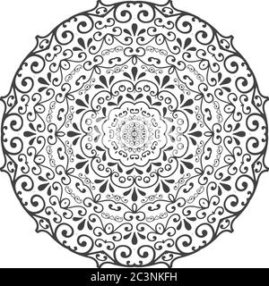 A mandala is a geometric configuration of symbols. Stock Vector