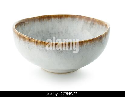 new empty bowl isolated on white background Stock Photo