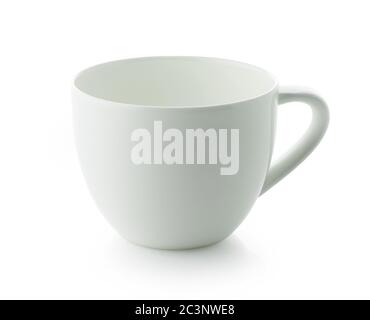 new empty coffee cup isolated on white background Stock Photo