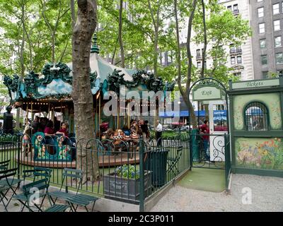 Bryant Park Carousel Stock Photo