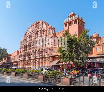 Hawa Mahal (Palace of the Winds or Palace of the Breeze), the Old City, Jaipur, Rajasthan, India Stock Photo