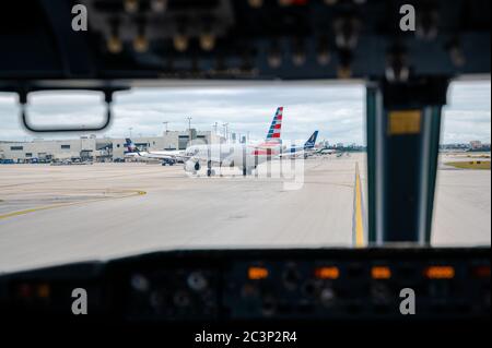 View through window of a Boeing 737 800 Virgin plane Stock Photo - Alamy