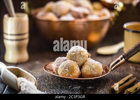 Brazilian rain cookie. Small sweet served in the afternoons, as an afternoon coffee. Made of cinnamon and refined sugar. Called in Brazil 'bolinho de Stock Photo