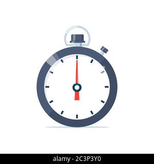 Logo sports stopwatch. Vector illustration isolated on white. Stock Vector