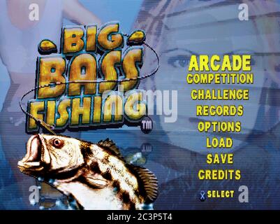 Big Bass Fishing - Sony Playstation 1 PS1 PSX - Editorial use only