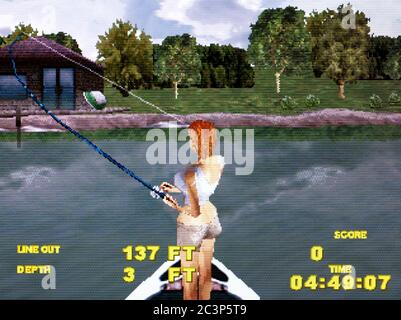 Big Bass Fishing - Sony Playstation 1 PS1 PSX - Editorial use only