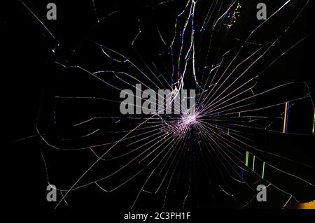View of a broken and non-working screen of an electronic device Stock Photo