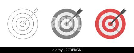 Aim target vector icons Stock Vector