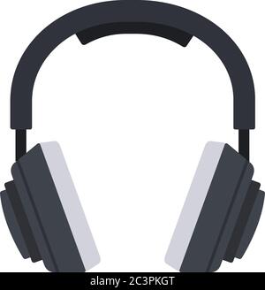 Studio Music Headphones vector icon flat isolated illustration Stock Vector