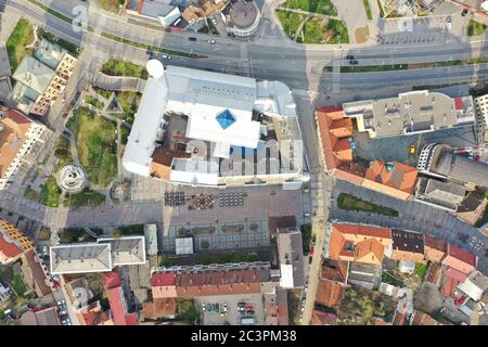 Aerial view of the Brcko district downtown, Bosnia and Herzegovina Stock Photo