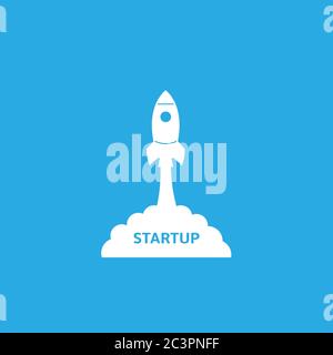 Startup rocket vector Stock Vector