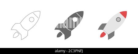 Startup rocket icons Stock Vector