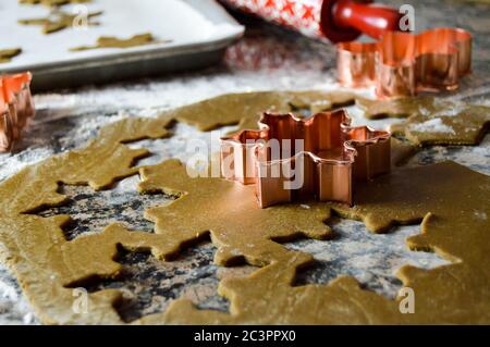 Gingerbread cookie baking Stock Photo