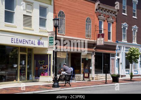 Historic Downtown District,Lebanon City,Cincinnati region, Ohio, USA Stock Photo