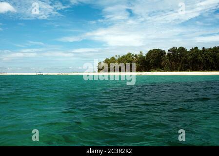 The small, Caribbean islet: Cayo Zapatilla #1, Isla Bastimentos National Marine Park, Bocas del Toro Province, Panama Stock Photo