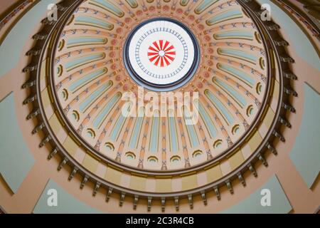 Rotunda dome in the Ohio Statehouse,Columbus,Ohio,USA Stock Photo