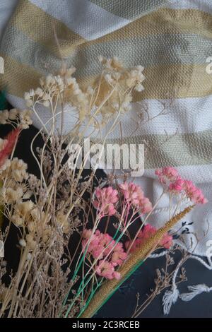 Dried flowers for flower arrangements Stock Photo