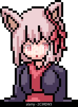 32x32 pixel art of an anime character