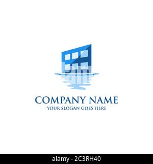 home Washing logo designs, house cleaning logo template Stock Vector