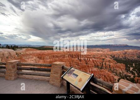 Viewpoint lookouts in Bryce Canyon National Park, Utah Stock Photo